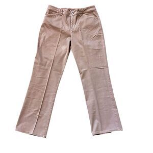 Lauren Jeans Co 32X30 Stretch Western Cotton Suede Tan Straight Women NEW 8 USA